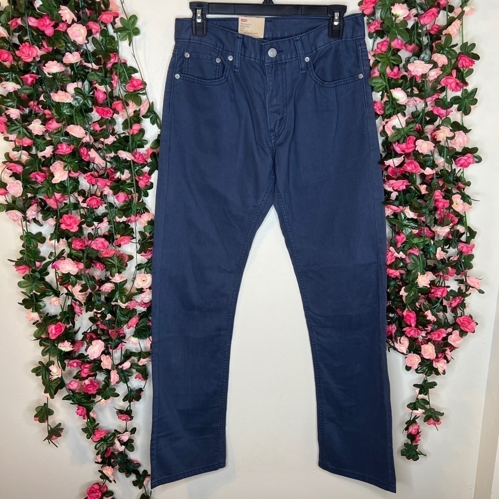 NWT Levi’s Blue 514 Straight Leg Pants Chino-Like Casual Work Office 29x32